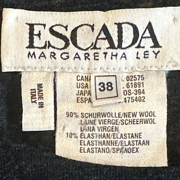 Escada Margaretha Ley | Gray New Wool Blend Crewneck Lightweight Sweater - Picture 3 of 5